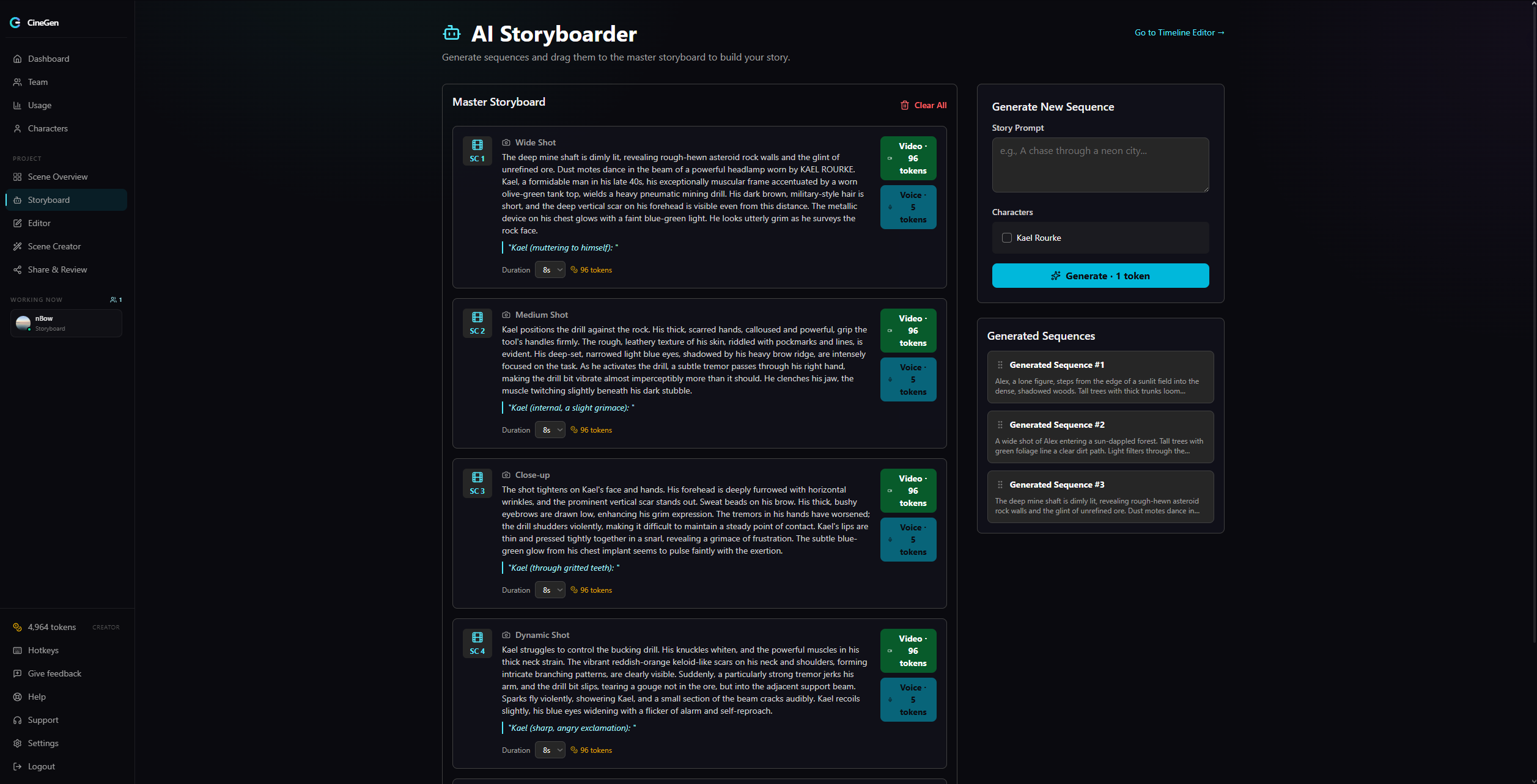 The CineGen AI Storyboarder